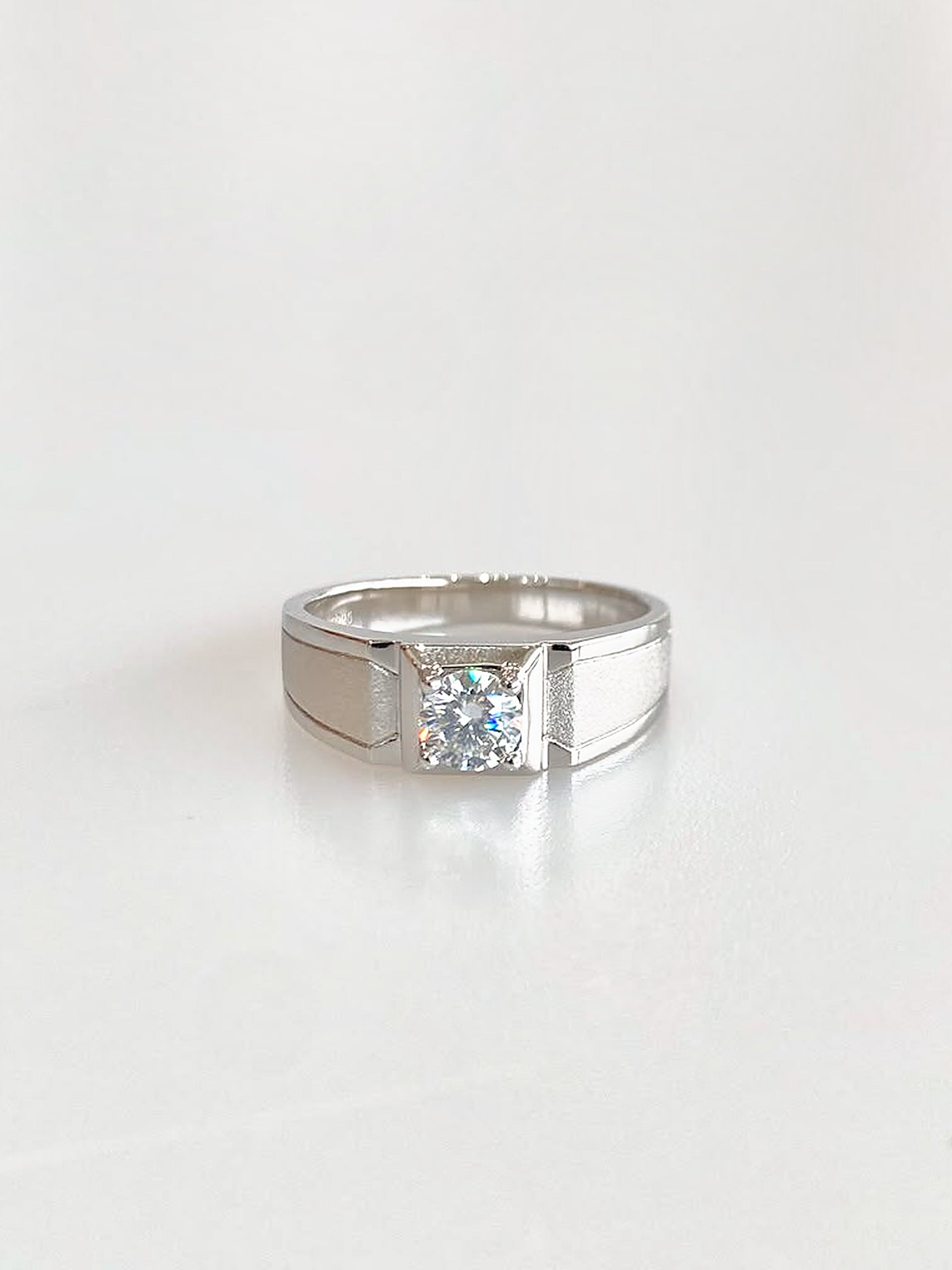 Margaux Moissanite Wide Band Ring - front view