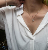 Dual Dainty Mariposa Necklace