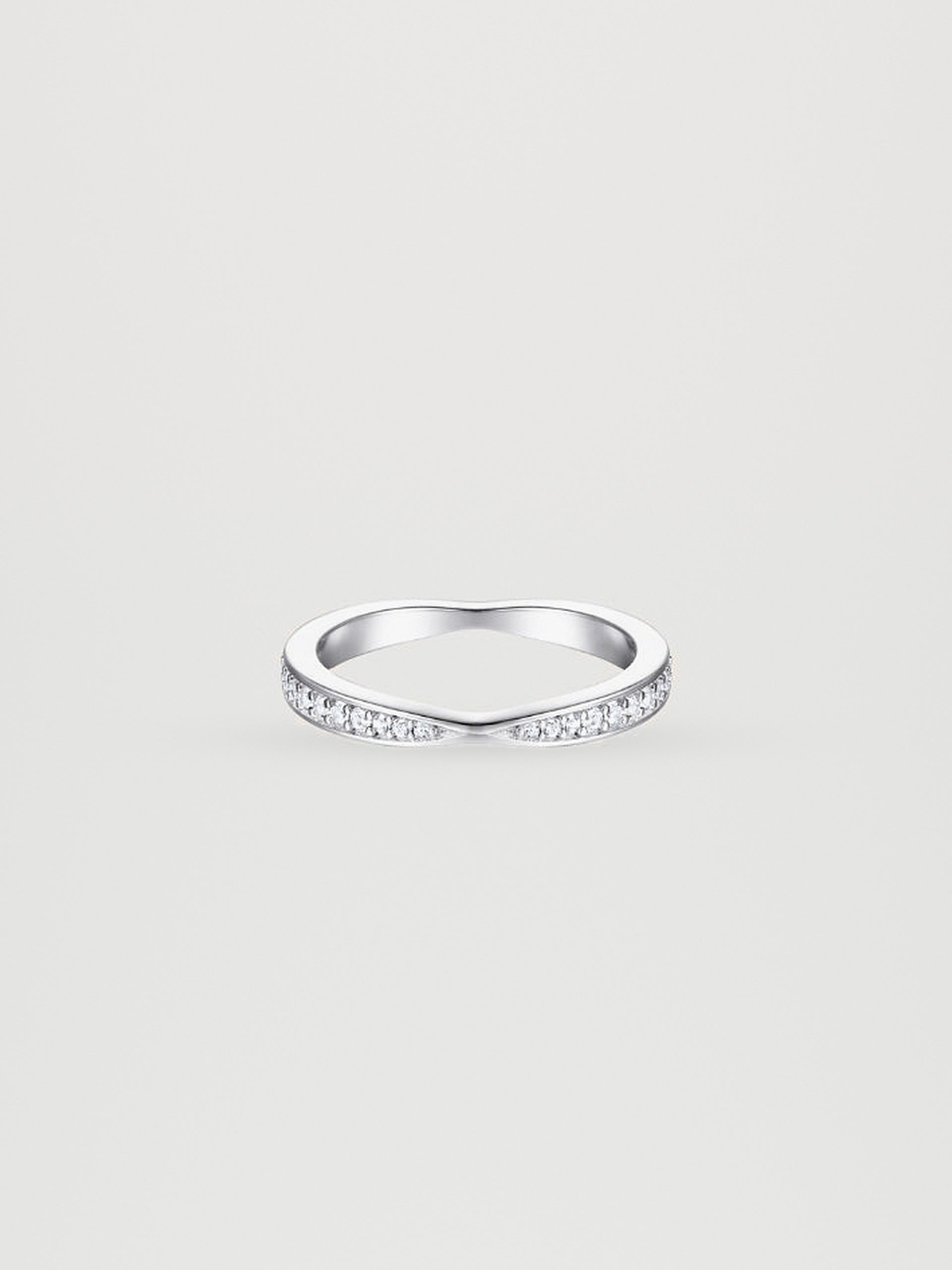 Zelda Knotted Pavé Ring - front view