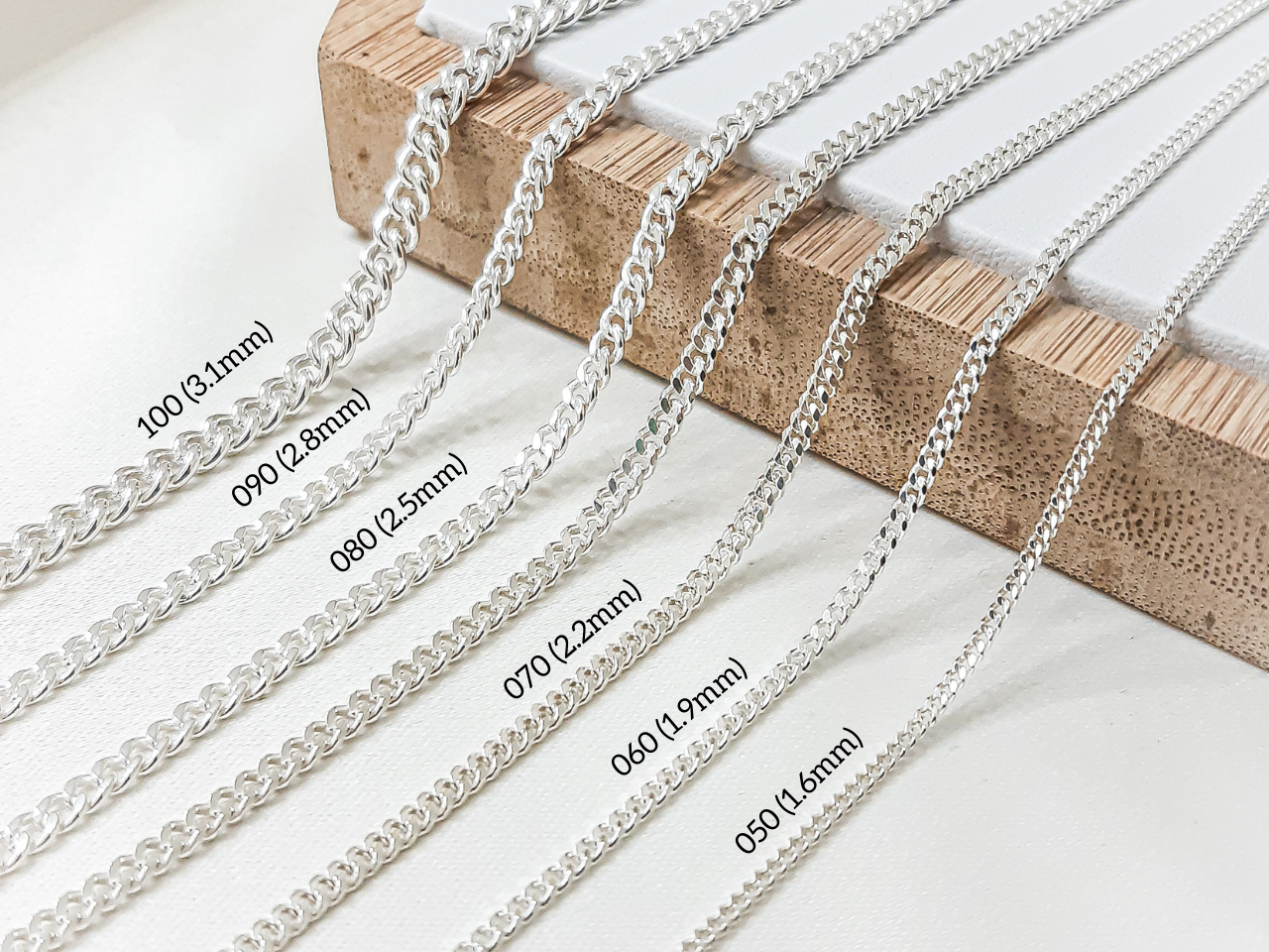 Curb Chain Necklace 925 Silver