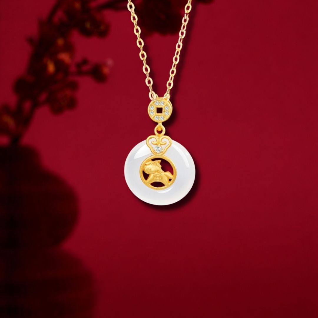 Prosperity Jade Coin Necklace