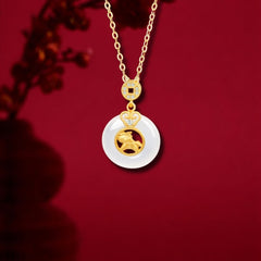 Prosperity Jade Coin Necklace