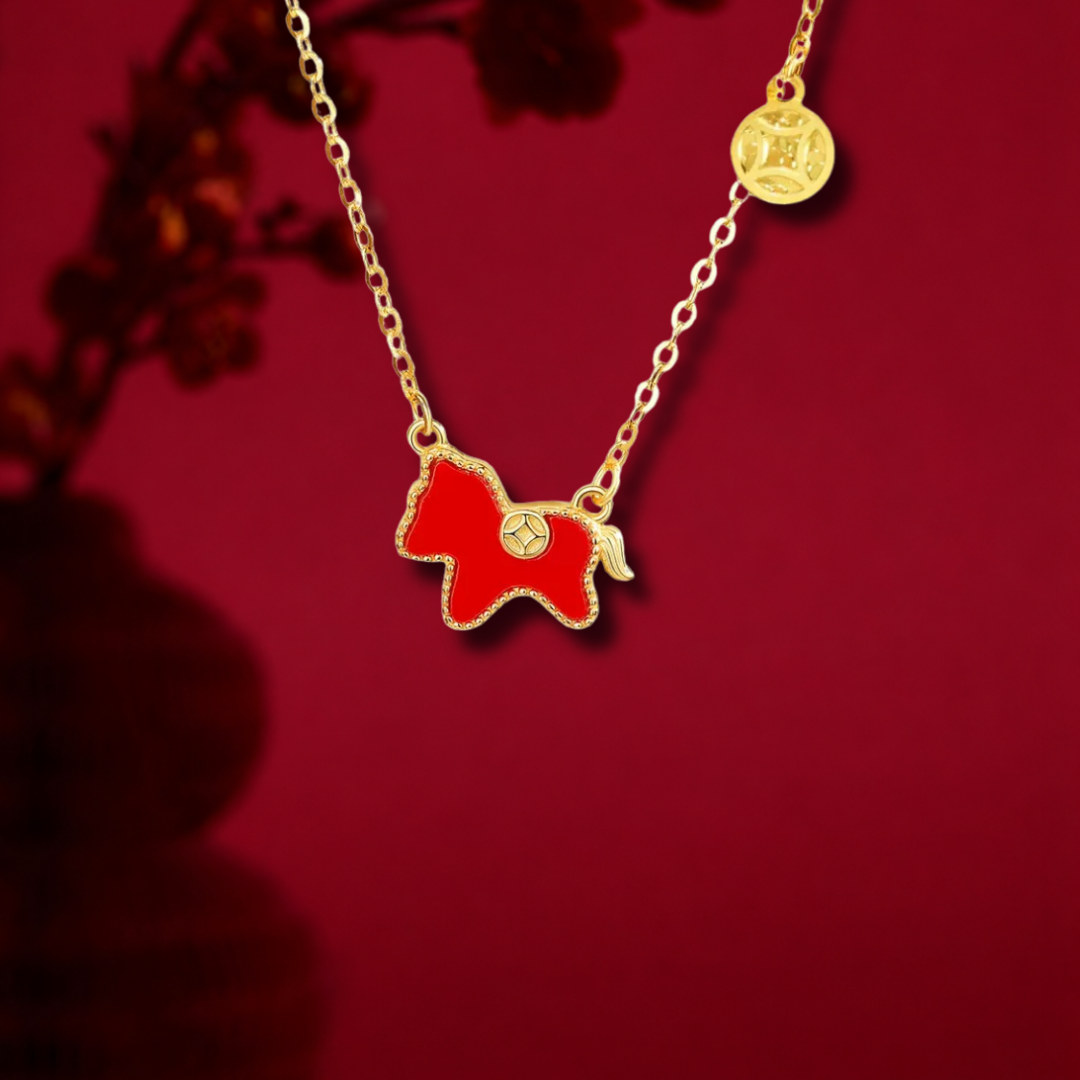 Victory Flame Horse Necklace