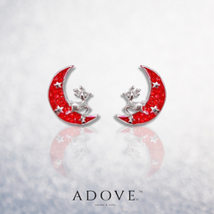 Paxiee Crescent Christmas Studs Earring