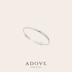 S999 足银四叶草手镯 Adjustable Clover Bangle