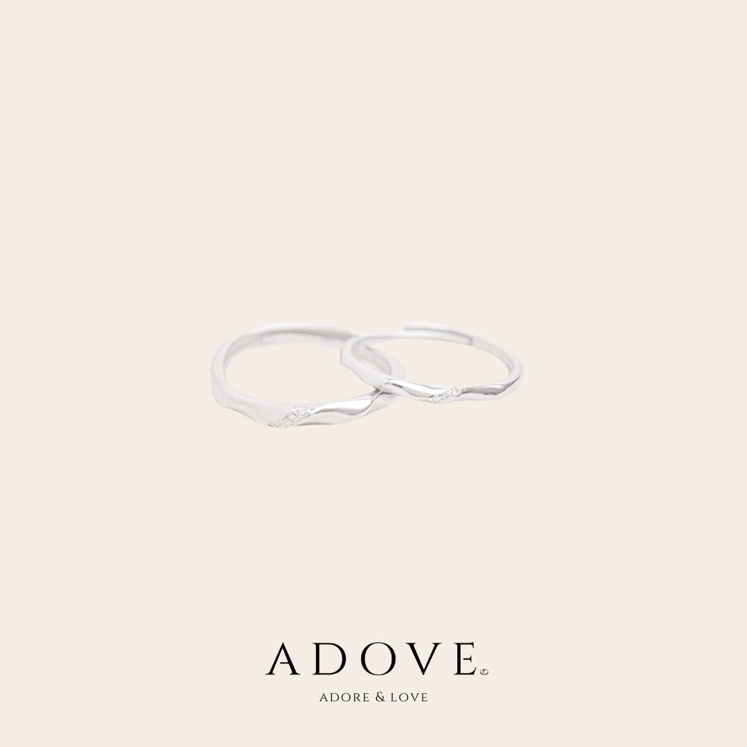 Adjustable Wave Couple Ring