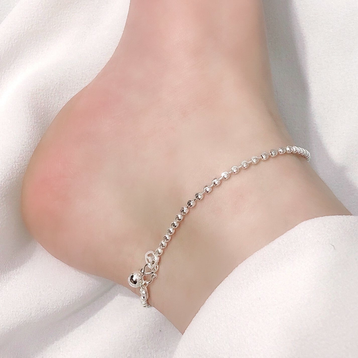 Diamond Cut Beads Anklet