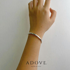 S999 足银四叶草手镯 Adjustable Clover Bangle