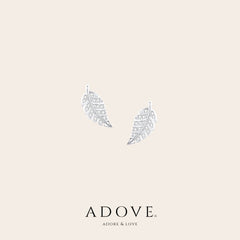 Peony Leaf Stud Earrings