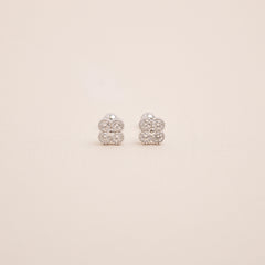 Lucky Trifollium Barbell Earrings
