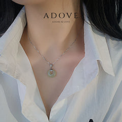 Blessed Button Jade Necklace