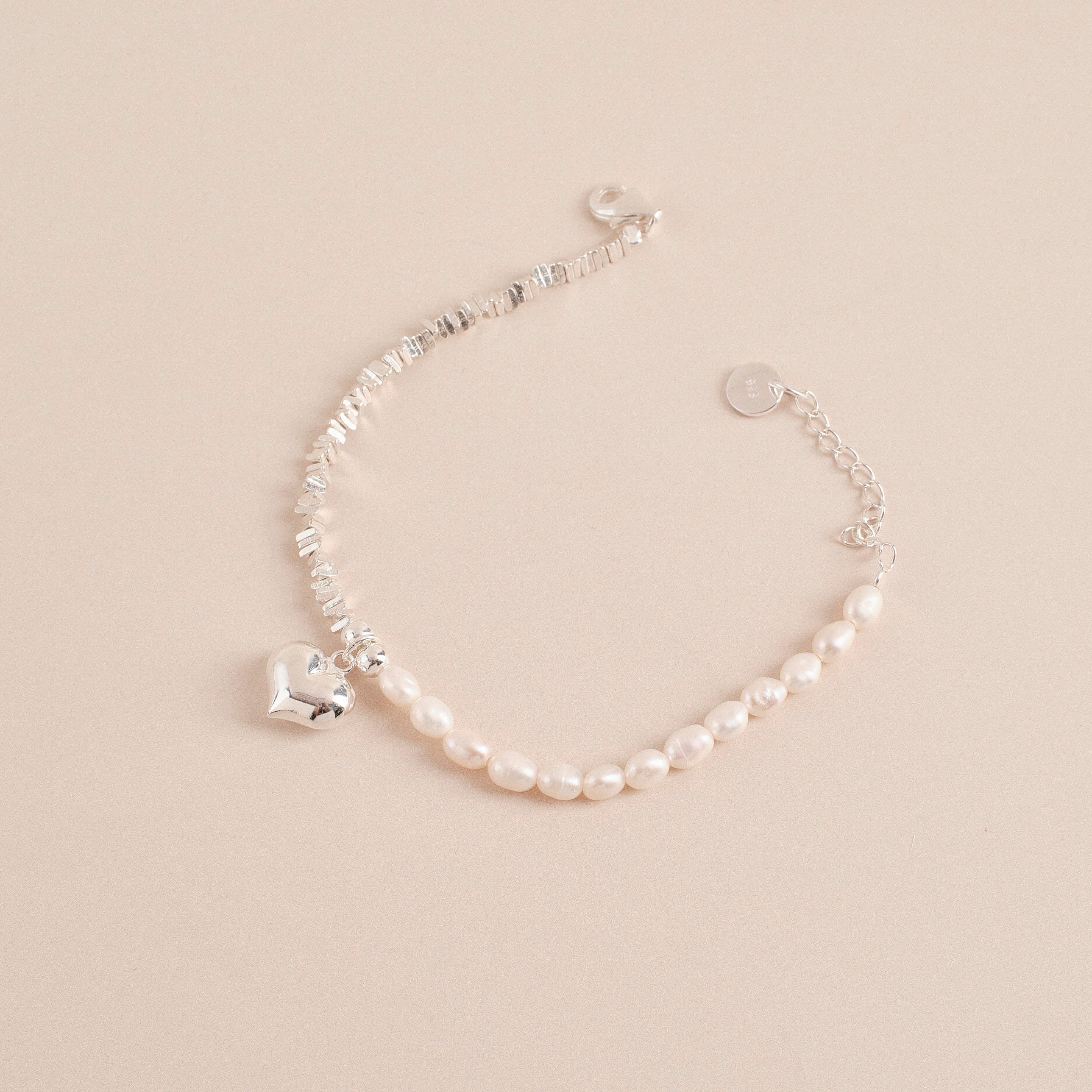 Pearl & Asymmetrical Cut Bracelet