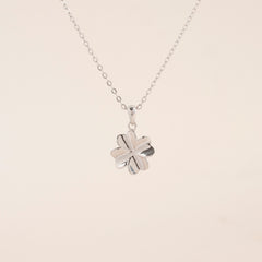 Clover Necklace in 18K White Gold Plated