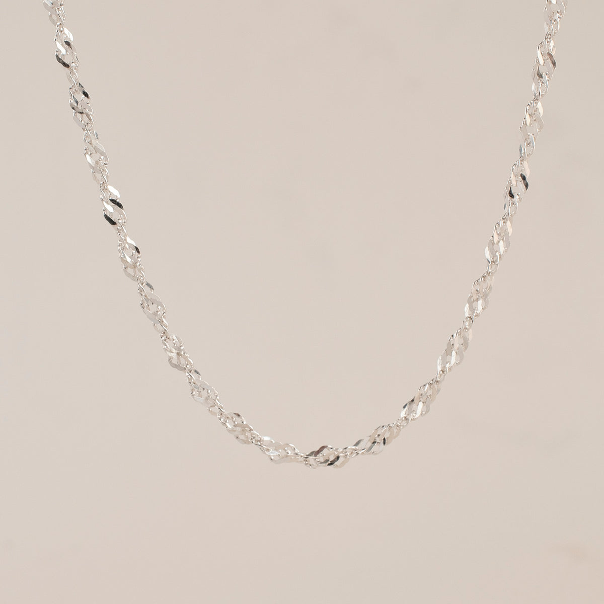 Spiral Chain Necklace 925 Silver