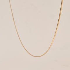 Herringbone Chain Choker with 18k Real Gold / White Gold Plated