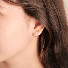 Dainty Diamanté Huggies Earrings