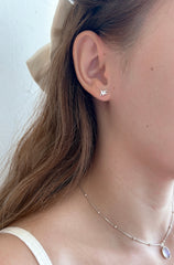 Arrow Heart Barbell Earrings