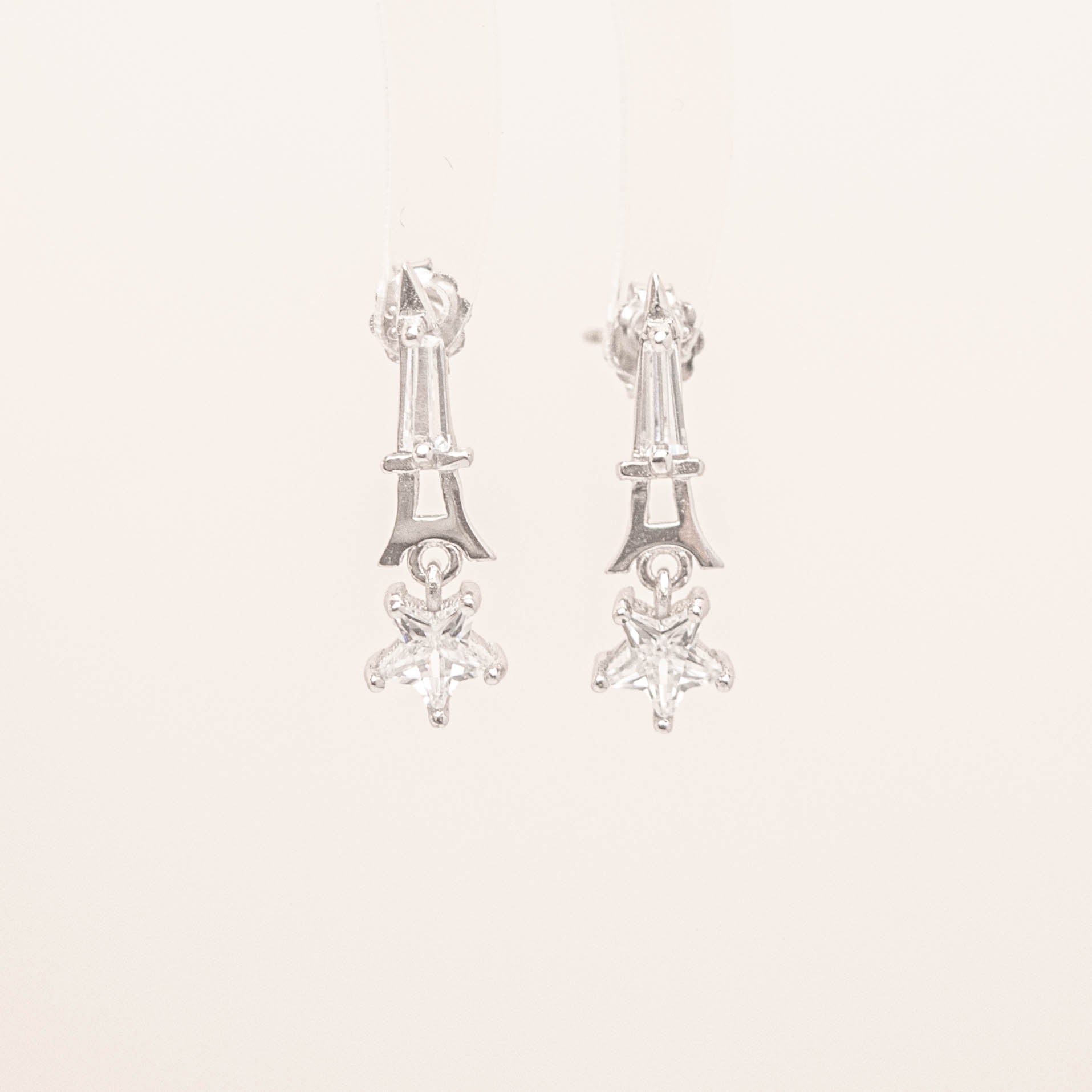 City of Love and Stars Drop Stud Earrings