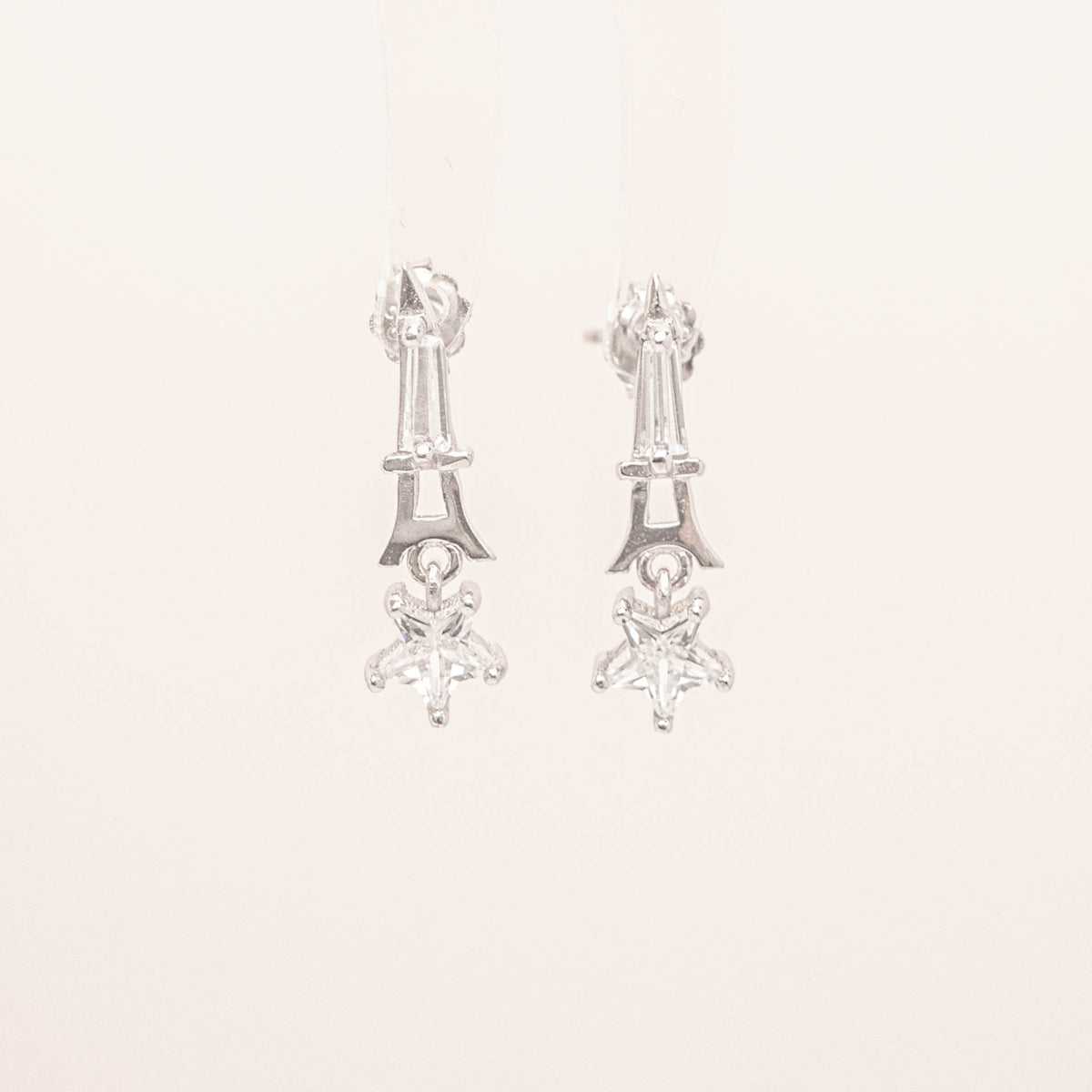 City of Love and Stars Drop Stud Earrings