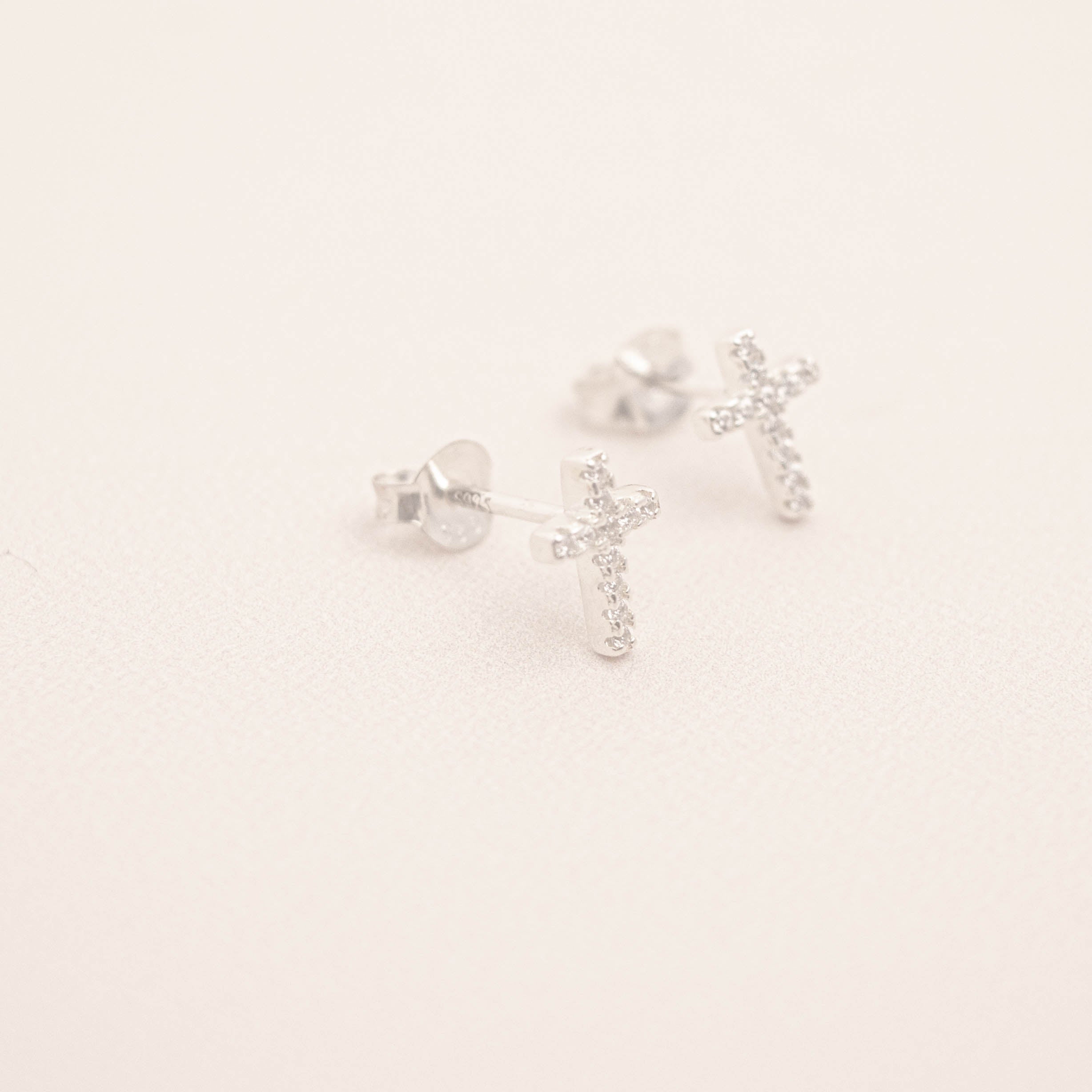 Cross Diamante Earrings