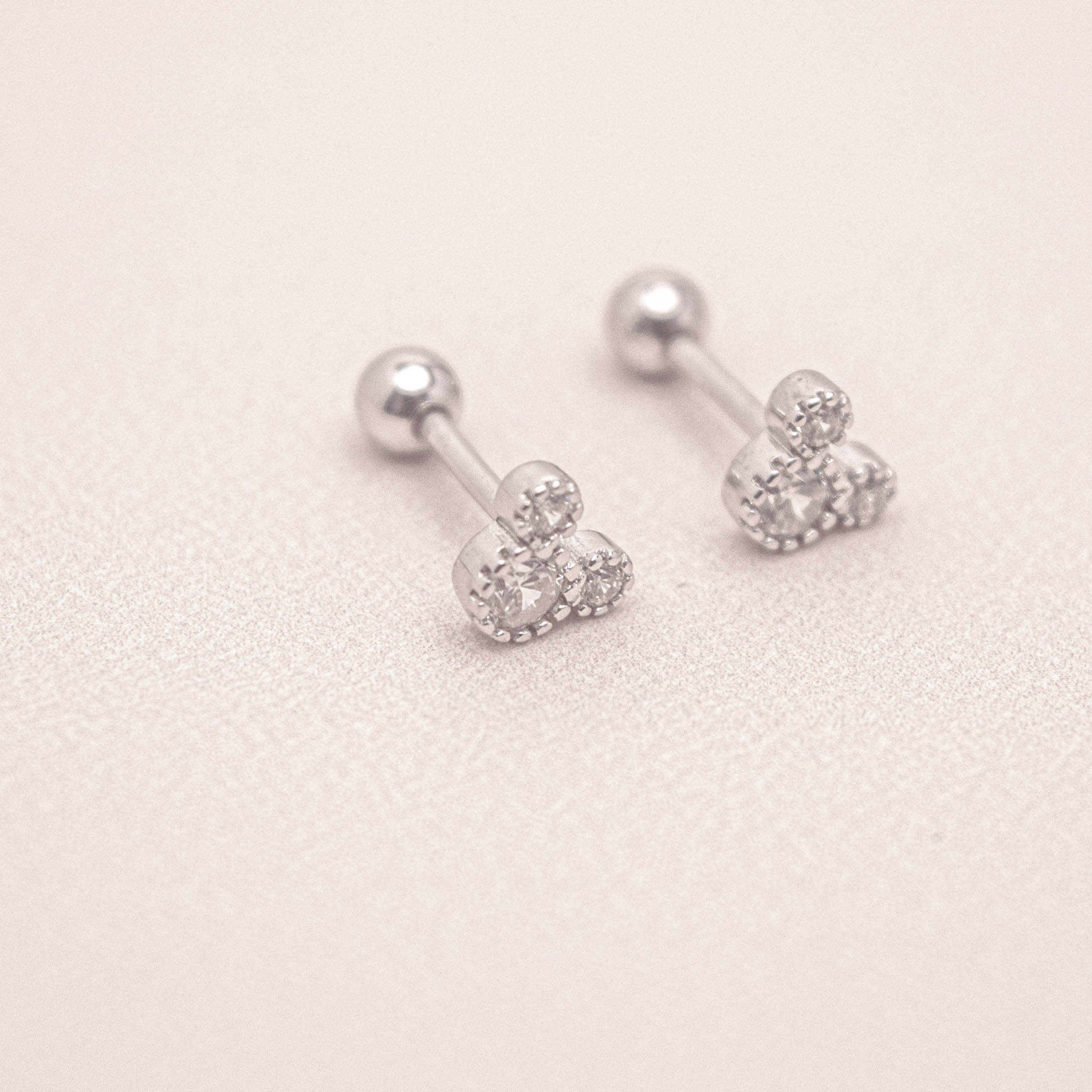 Dainty Mickey Barbell Earrings