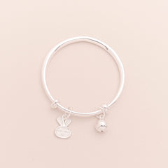 S999 足银快乐小兔子宝宝手镯 Adjustable Happy Rabbit Baby Bangle