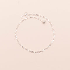 Spiral Chain Anklet Silver 925