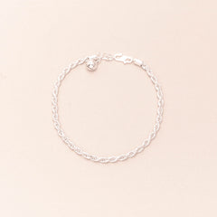 Solid Rope Chain Bracelet 7.5mm