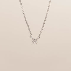 Myra Solitaire Sterling Silver Necklace