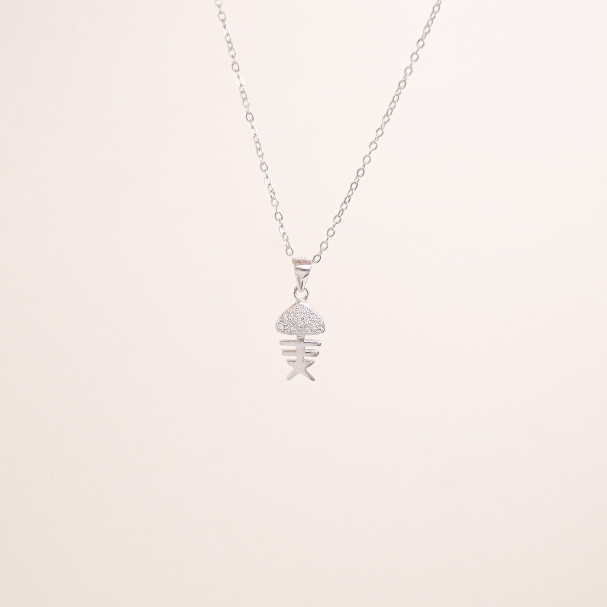 Shiny Fish Bone Necklace