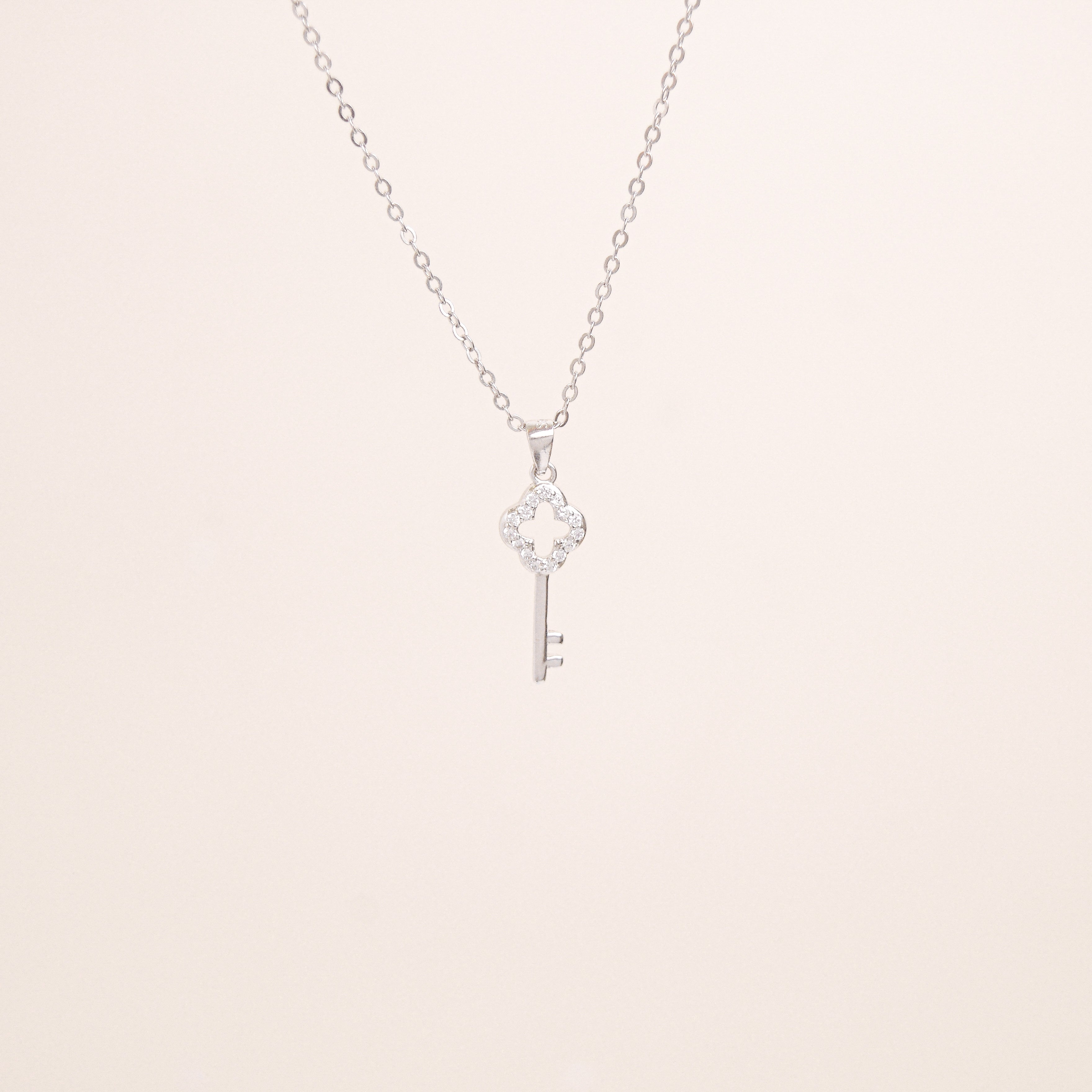 Clover Key Necklace