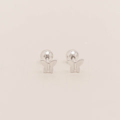 Fluttering Butterfly Barbell Earrings