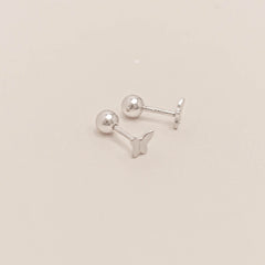 Fluttering Butterfly Barbell Earrings