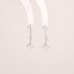 Diamond Drop Stud Earrings