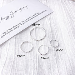 Diamond Cuts Hoop Earrings