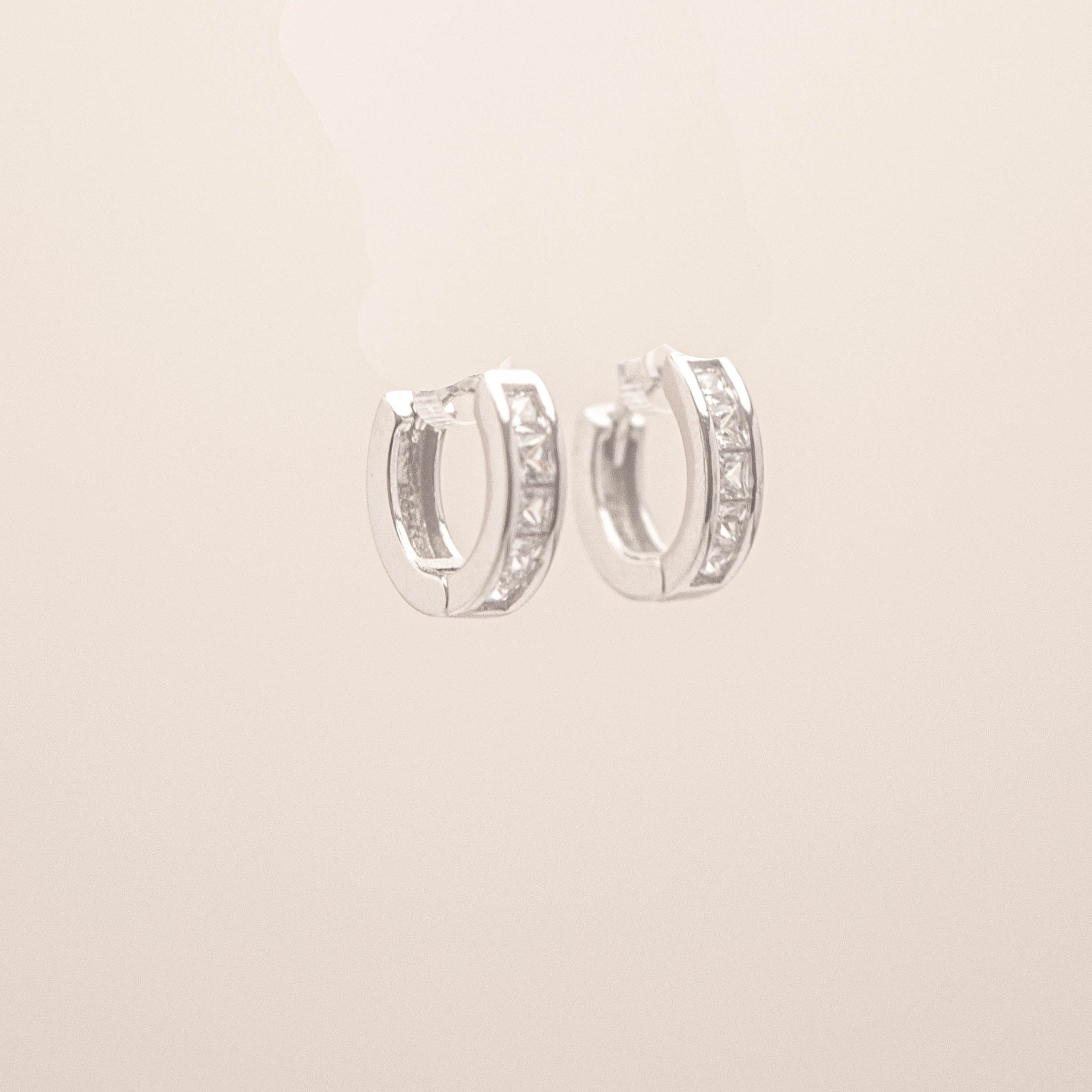 Encrusted Huggies (10mm) Earrings