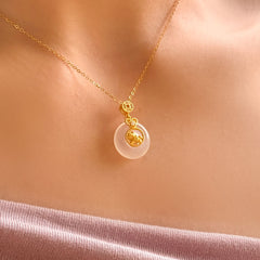 Prosperity Jade Coin Necklace