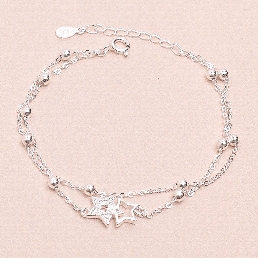 S990 Carina Dual Chain Star Bracelet