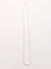 990 Diamond Cut Oval and Round Beads Necklace