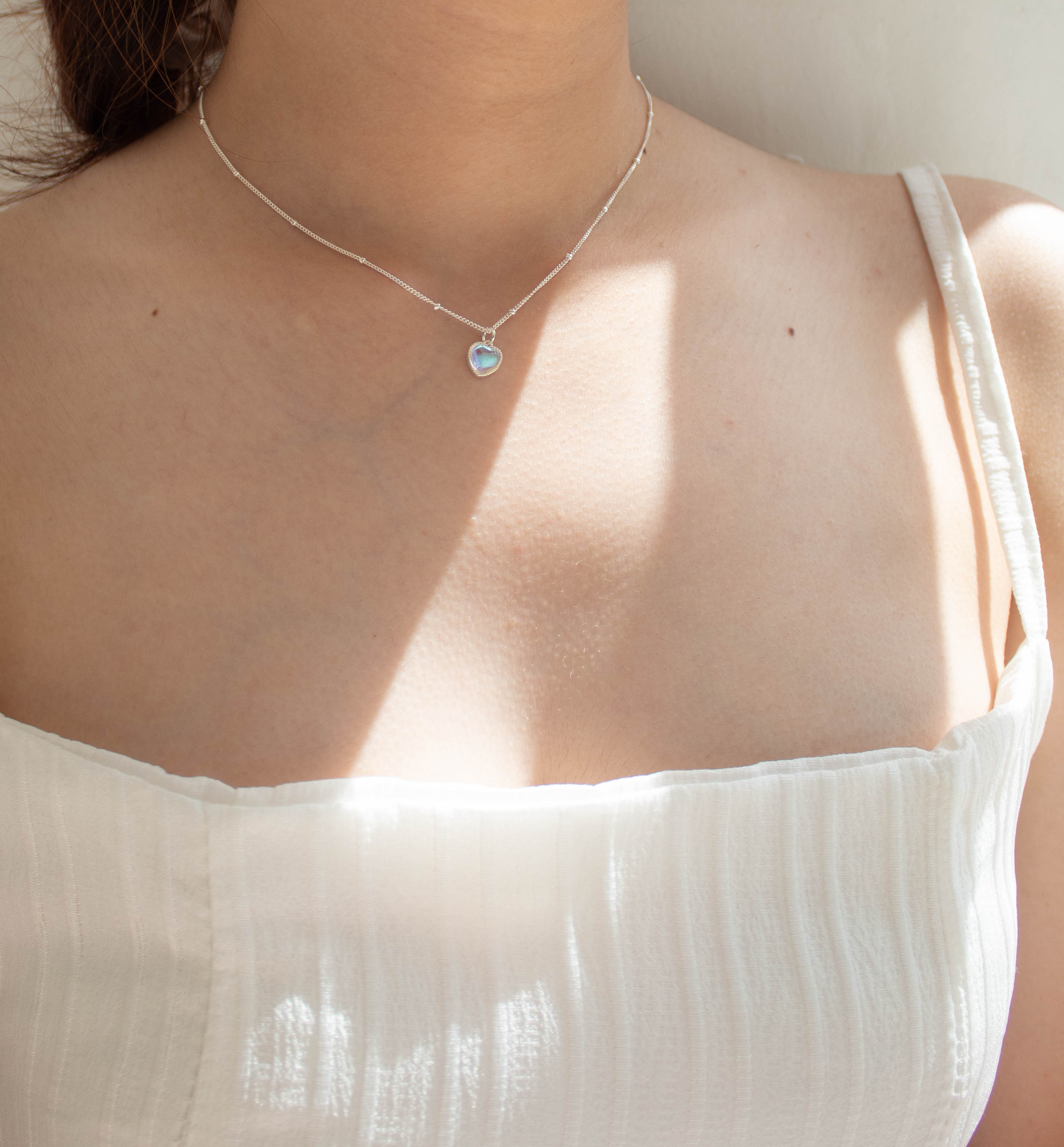 Iridescent Heart Necklace