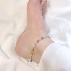 Round Crystals Anklet