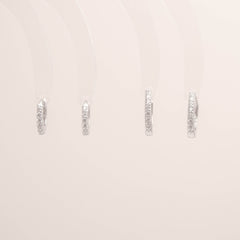 Semi Diamante Huggies Earrings