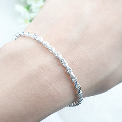 Solid Rope Chain Bracelet 7.5mm