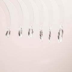 Spiral Cut Hoop Earrings