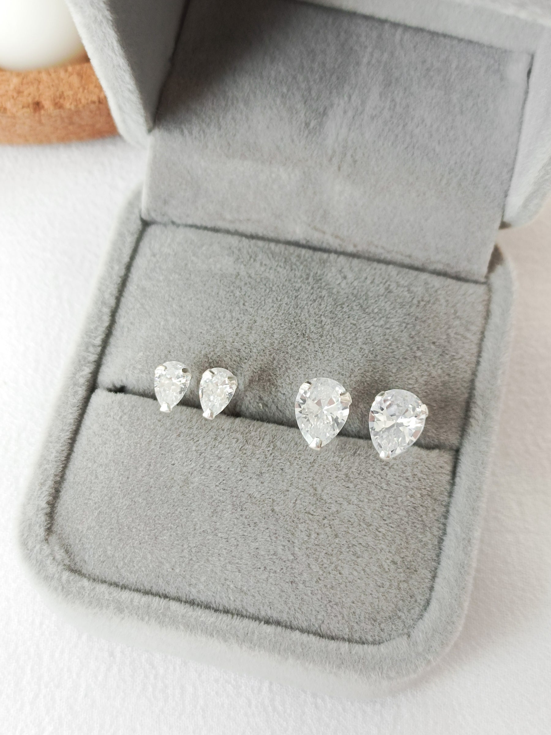 Tear Drop Stud Earrings