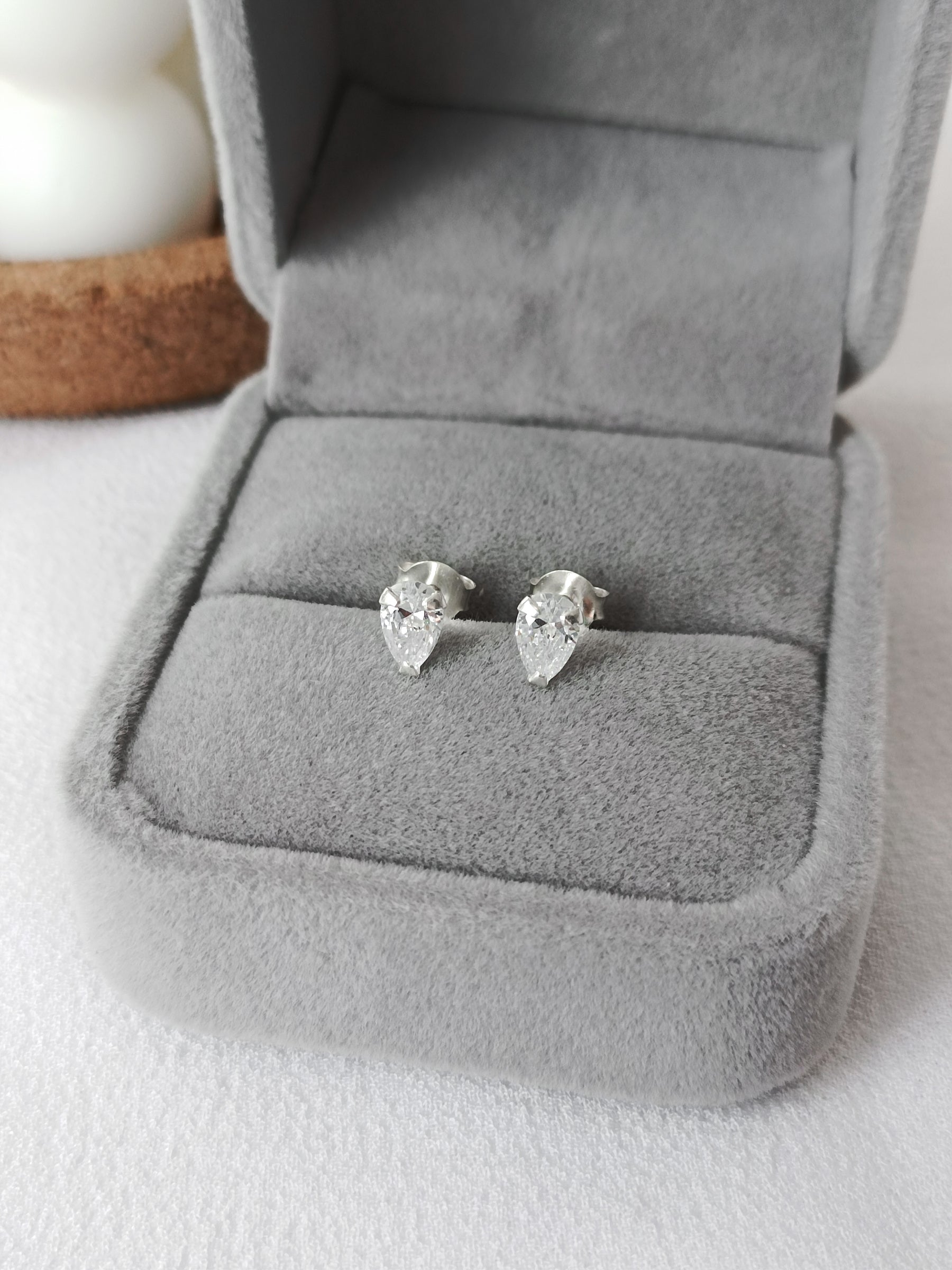 Tear Drop Stud Earrings