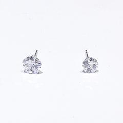 White Flower Stud Earrings