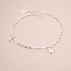 White Heart Frittillaria Bracelet