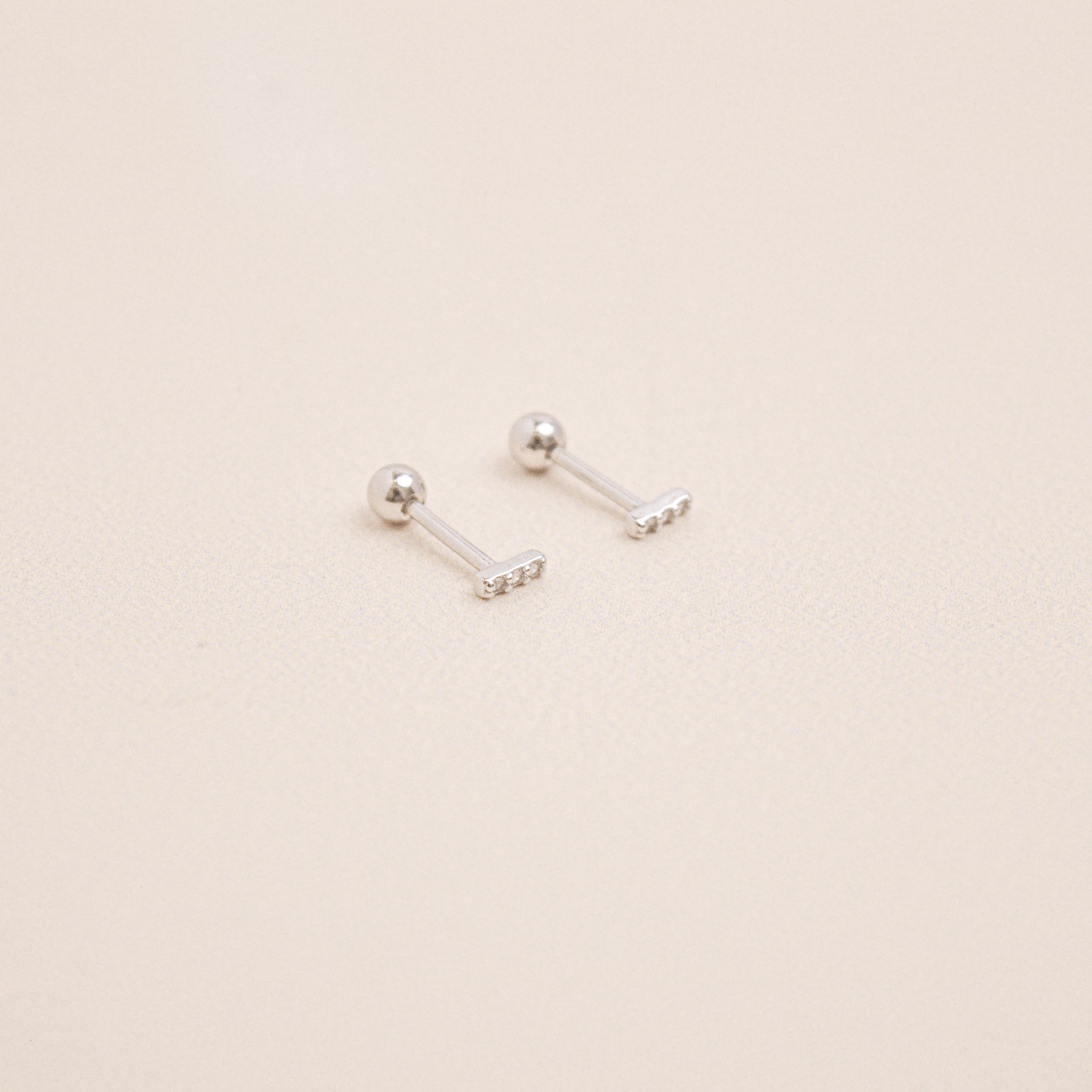 Mini Rigel Barbell Earrings