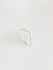 Celestine Wishbone Pavé Ring - side view